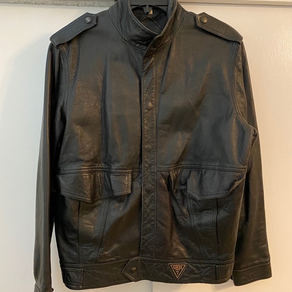 Guess Jackets & Blazers - Guess leather jacket